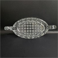 Vintage Pressed Glass Dish w/Handles