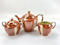 Vintage Orange Lusterware Schaller Bavaria Tea