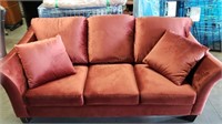 Like new Velour Burnt Rust Sofa