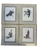 (4) Norman Rockwell Framed Wall Art Pieces
