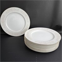 (8) Winchester Diamond China 10.5" Dinner Plates