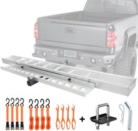 Motorcycle Hitch Carrier 400LBS  4.5' Ramp  2 Rec