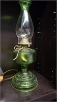 Vintage Glass Oil Burning Lantern