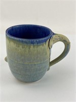 Elephant mug!  Hand built pottery piece with tail