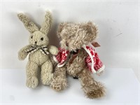 Russ bear and Russ bunny buddies!  hand knitted