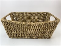 Rafiia woven storage basket.  13" x 9"