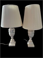 2pc Marble Base Lamps