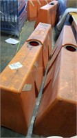 4 Refillable Roadwork Barriers 57"x16"x24"