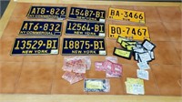 8 Sets of 2 60's & 70's  License Plate Sets & Stic