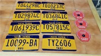 8 Sets of 2 New York Licence Plates