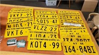 1955 Licence Plates - 23 Sets of 2