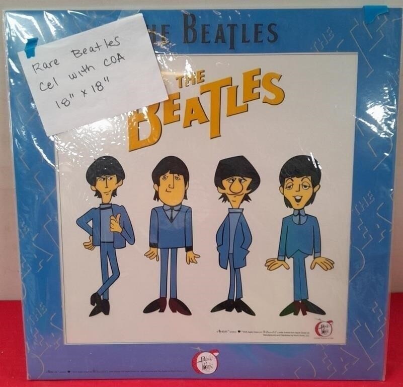 11 - RARE BEATLES CEL W/ COA 18"SQ (M26)