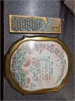 Religious decor - metal sign and metal frame