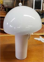 White Metal Dome Table Lamp 23"h