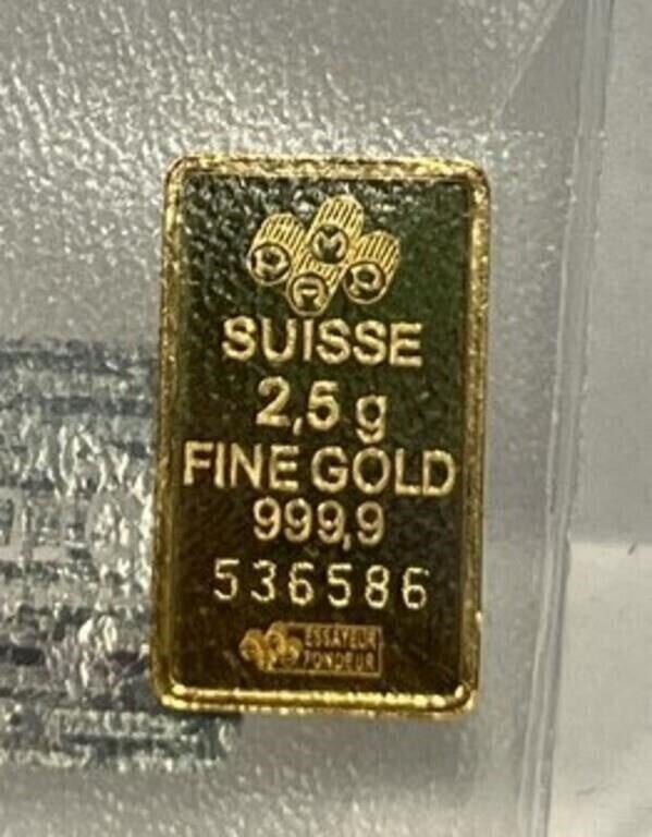G - 2.5GR .9999 SUISSE FINE GOLD