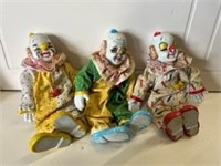Porcelain clown dolls