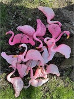 Lot of Plastic Flamingo's *