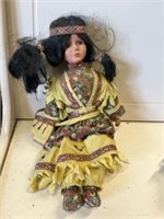 Native American Porcelain doll