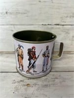 vintage tin cup