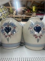 Large ceramic heart lamps