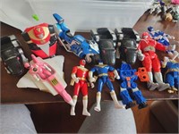 Large lot of Mighty Morphin Power rangers