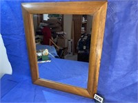 Wood Framed Mirror, 20.25"W X 24.25"T