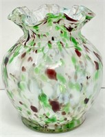 Hand Blown Confetti Glass Vase