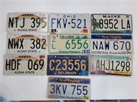 10 License Plates Mostly Vintage