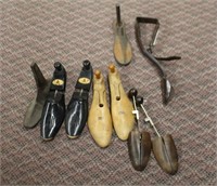 Vintage shoe stretchers & shapers, metal