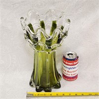 Vintage Abstract Functioning Glass Art Vase
