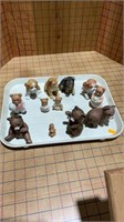 Critter tray lot dogs and bears