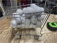 SHOPPING CART WITH FAKE EGGS