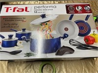 NEW IN BOX T-FAL 12PC COOKWARE SET