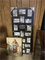 Jesus pic and famiy photo frame