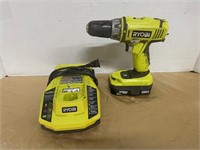 RYOBI DRILL W/BATTERY & CHARGER WORKING