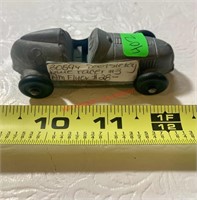 Vintage Tootsie Toy Race Car Toy (back room)