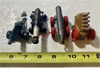 Vintage Metal Toy Cannons (back room)