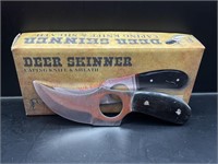 Deer Skinner Caping Knife and Sheath
