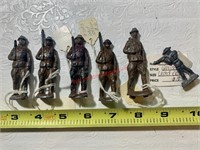 6 Vintage Lead Toy Soldiers (back room)