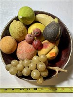 Heavy Decorative Fruit and Ceramic Bowl (back