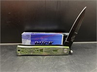 Stainless Green Spider Duck Knife