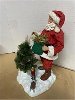 CLOTHTIQUE POSSIBLE DREAMS LIGHTED SANTA W/ TREE