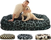 Memory Foam Dog Bed  Removable Cover  Leopard