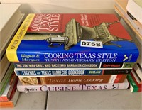 5 Texas Style Cookbooks (living room)