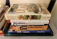 7 French Cookbooks (living room)