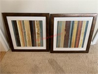Pair of Framed Artwork 17x17 (Madison)