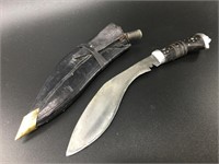 Simple kukri with leather sheath, traditionally as