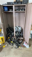 Car parts in cabinet