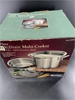 4 Piece lock and drain multi cooker in box
