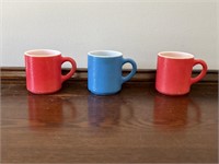 3 vintage coffee cups